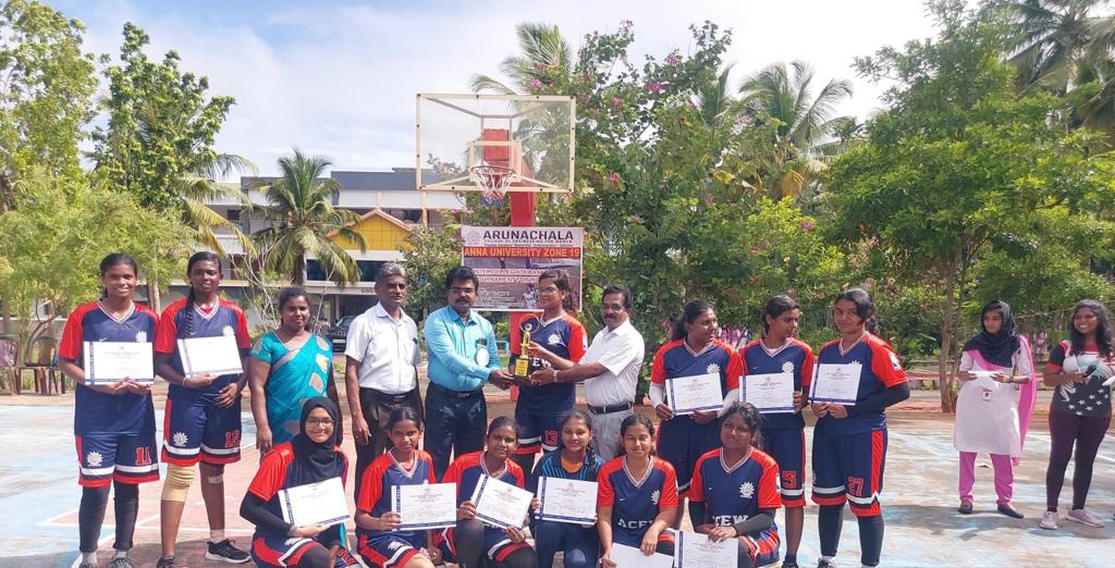 Congratulation on winning the achieving Winner in Basket Ball in Anna University 19th Zonal Tournament.